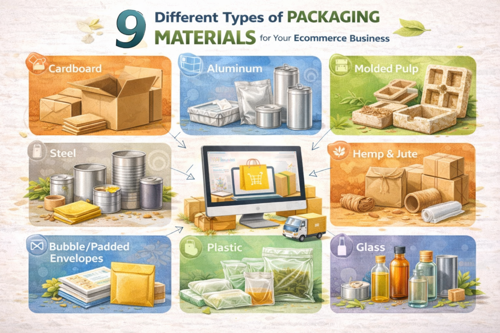 9 different types of packaging materials for your ecommerce