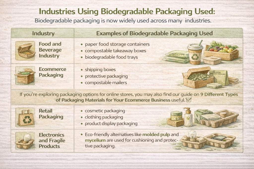 Biodegradable Packaging Materials: Uses, Benefits, Materials & Process industries using biodegradable packaging