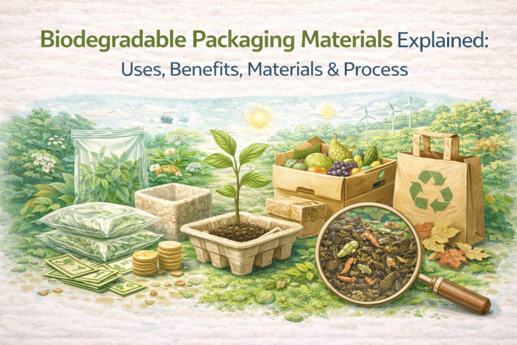 Biodegradable Packaging Materials: Uses, Benefits, Materials & Process Biodegradable Packaging Materials