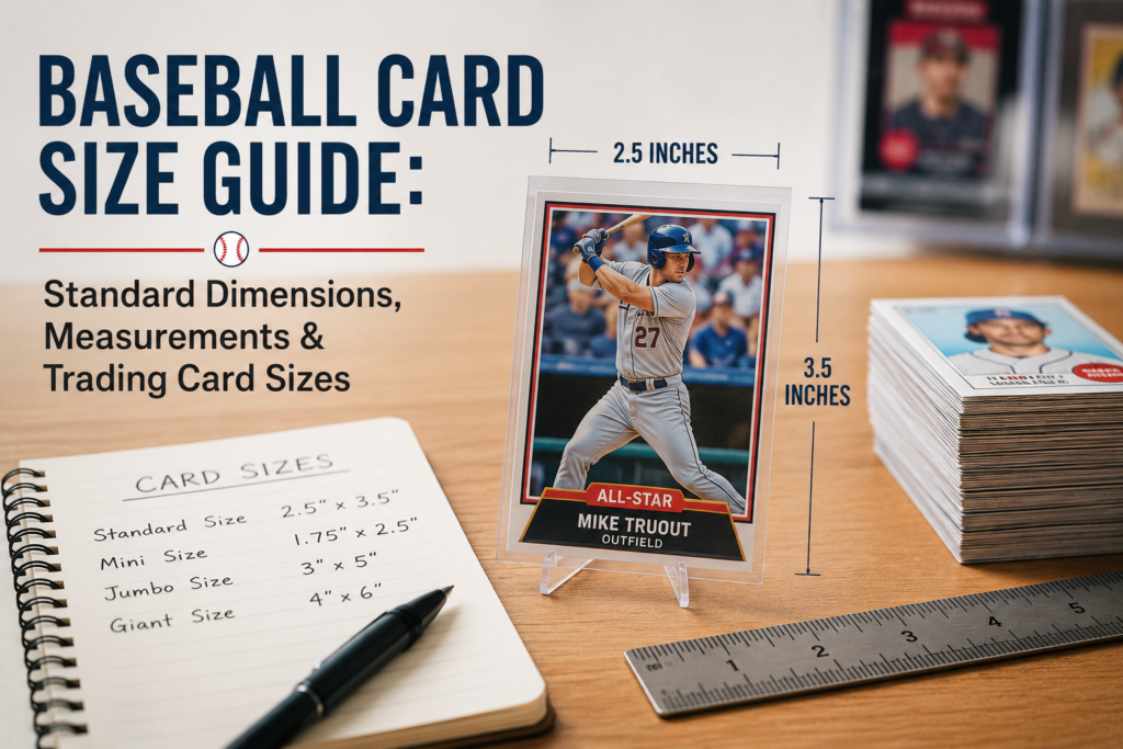 Baseball Card Size Guide Standard Dimensions, Measurements & Trading Card Sizes